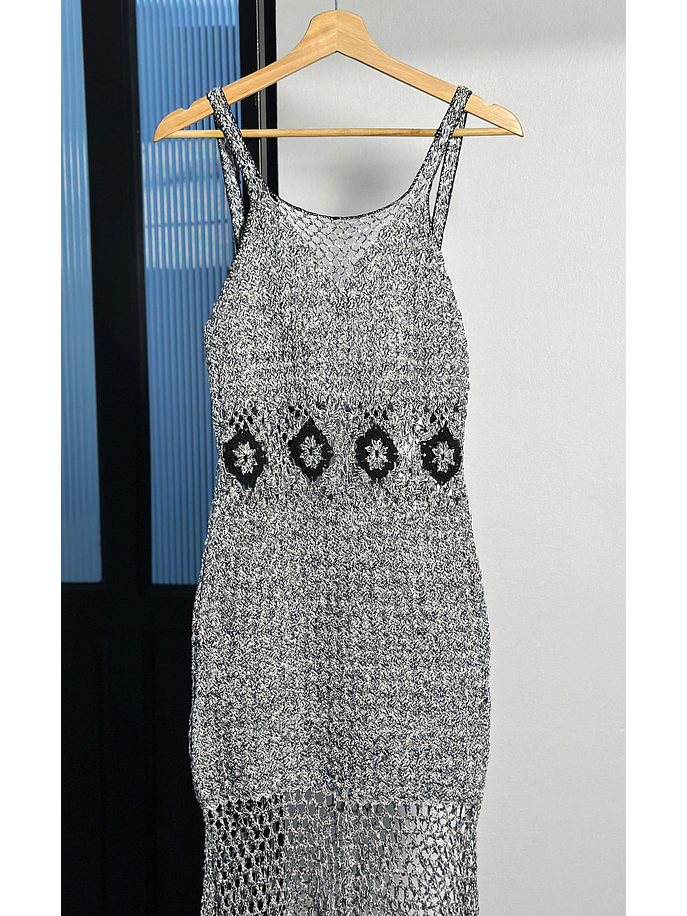 Vestido tejido gris jaspeado 2