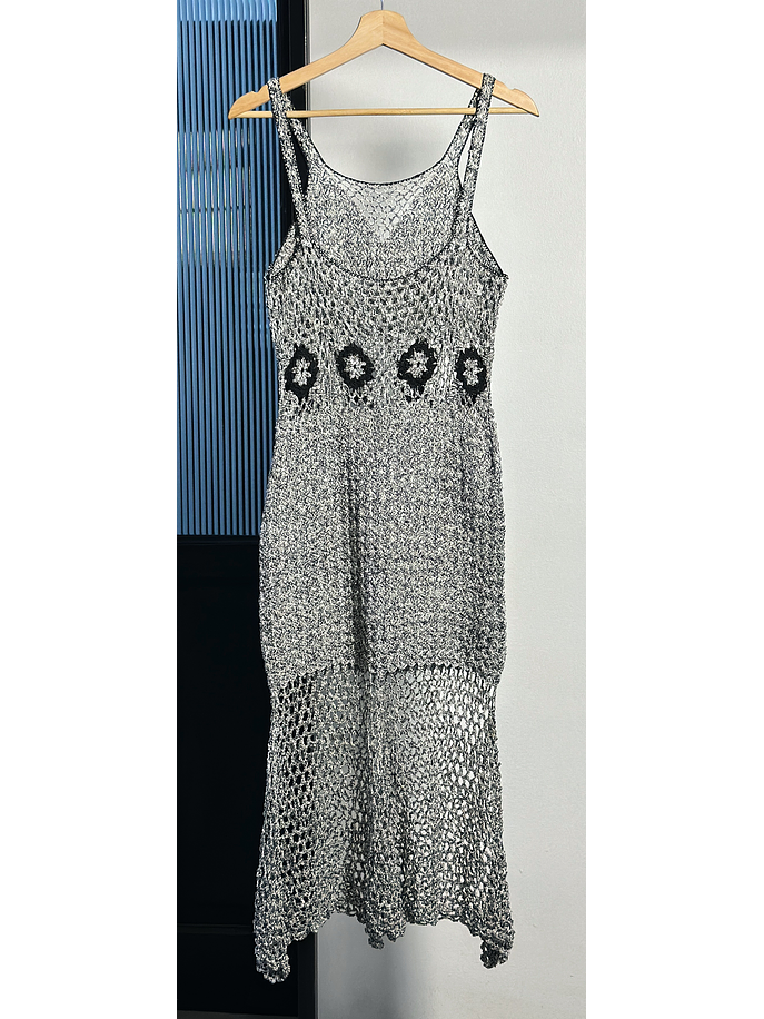 Vestido tejido gris jaspeado 3