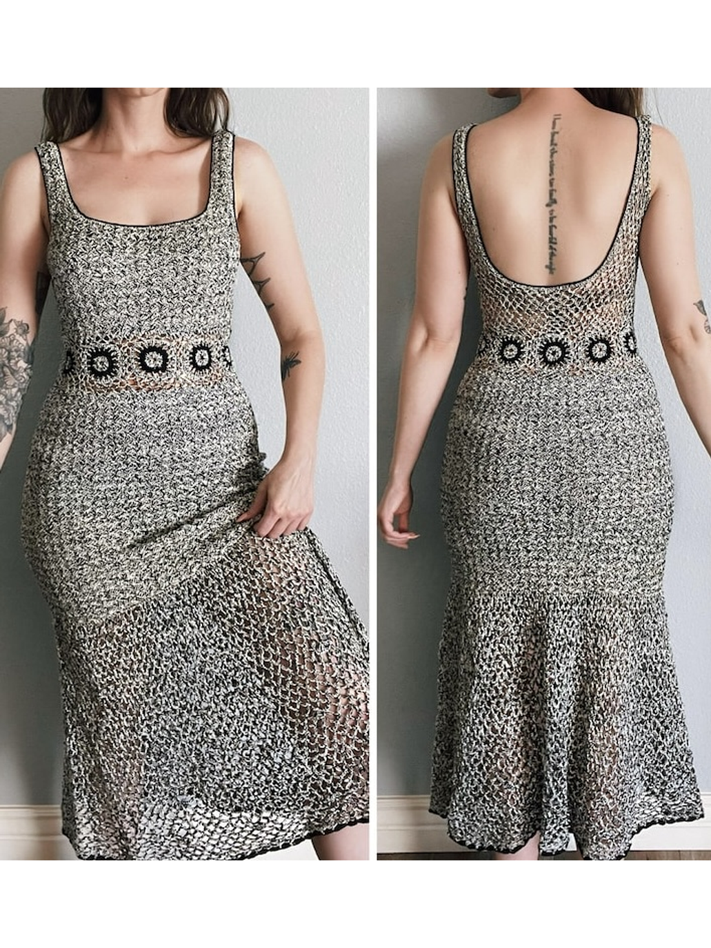 Vestido tejido gris jaspeado 6