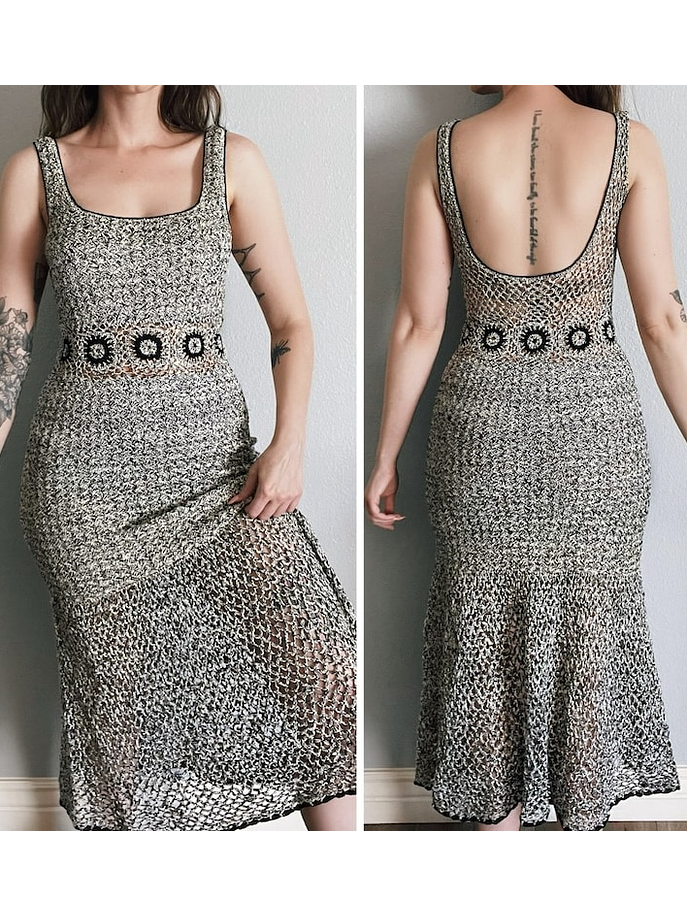 Vestido tejido gris jaspeado 6