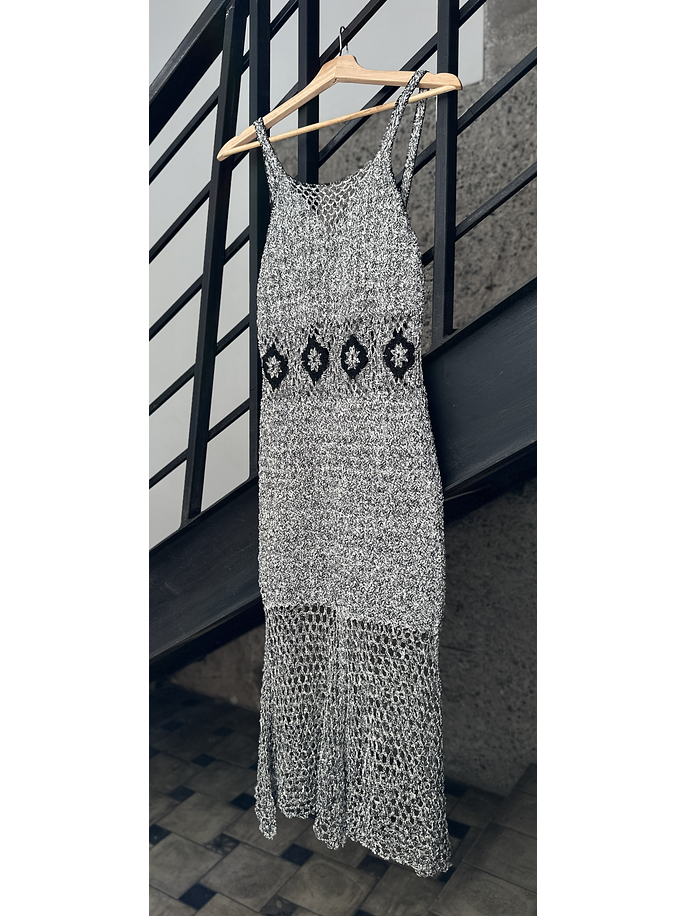 Vestido tejido gris jaspeado 5