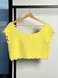 Top tejido amarillo  - Miniatura 3