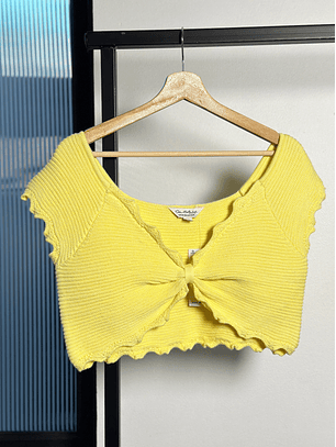 Top tejido amarillo 