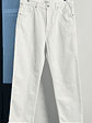 Jeans blanco recto - Miniatura 1