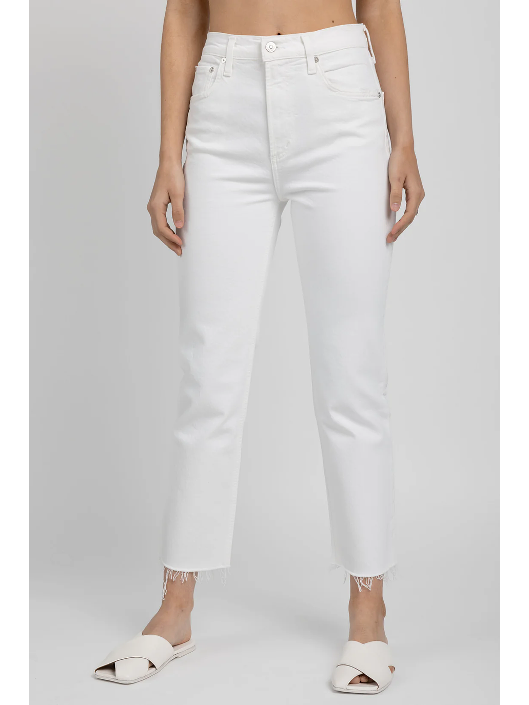 Jeans blanco recto 5