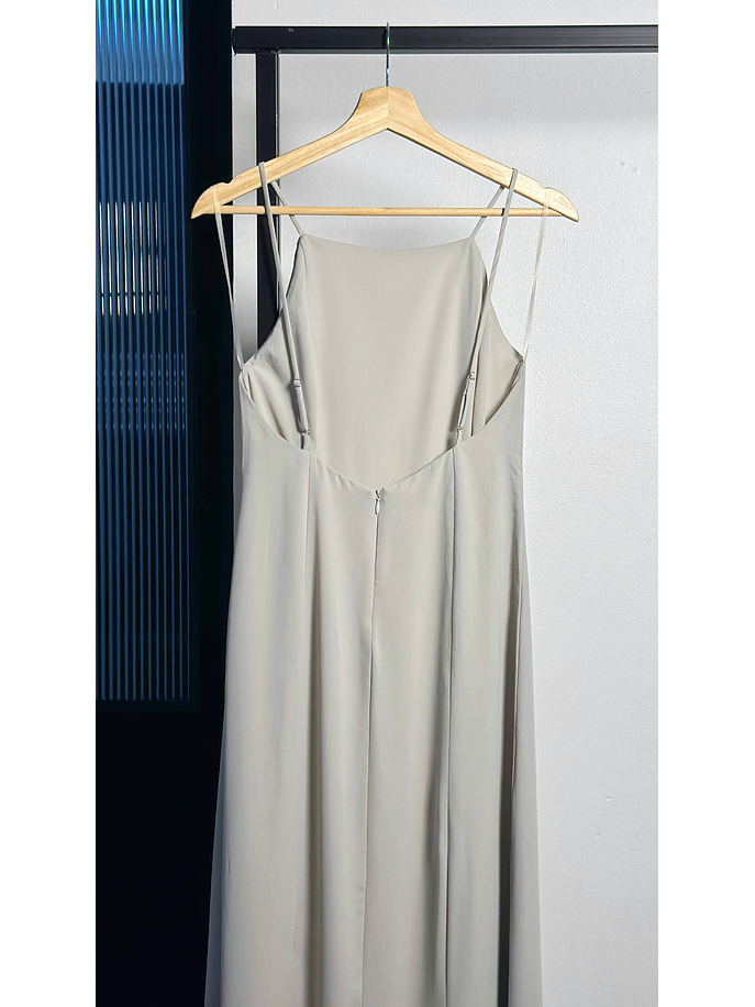 Vestido gris largo  3