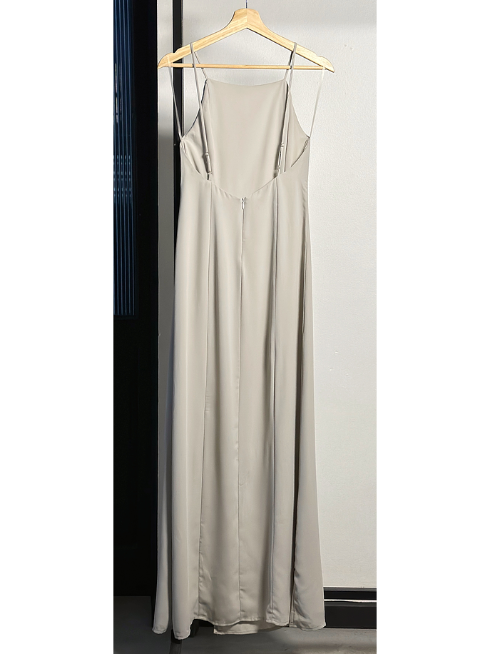 Vestido gris largo  4