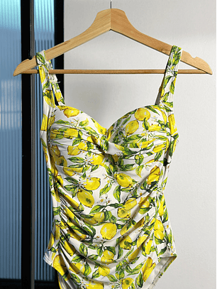 Traje de baño estampado limones