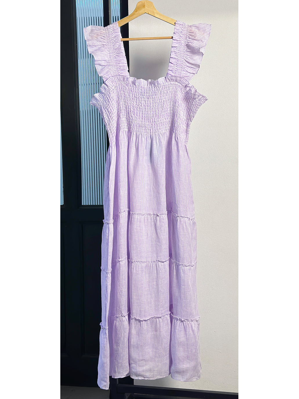 Vestido lino rayado 1