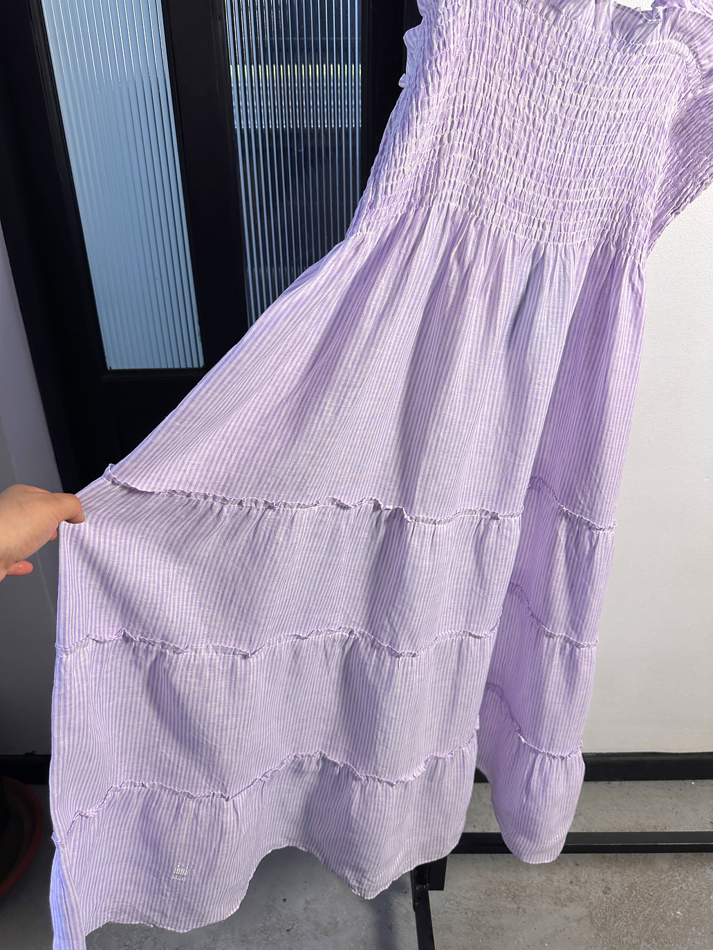 Vestido lino rayado 3