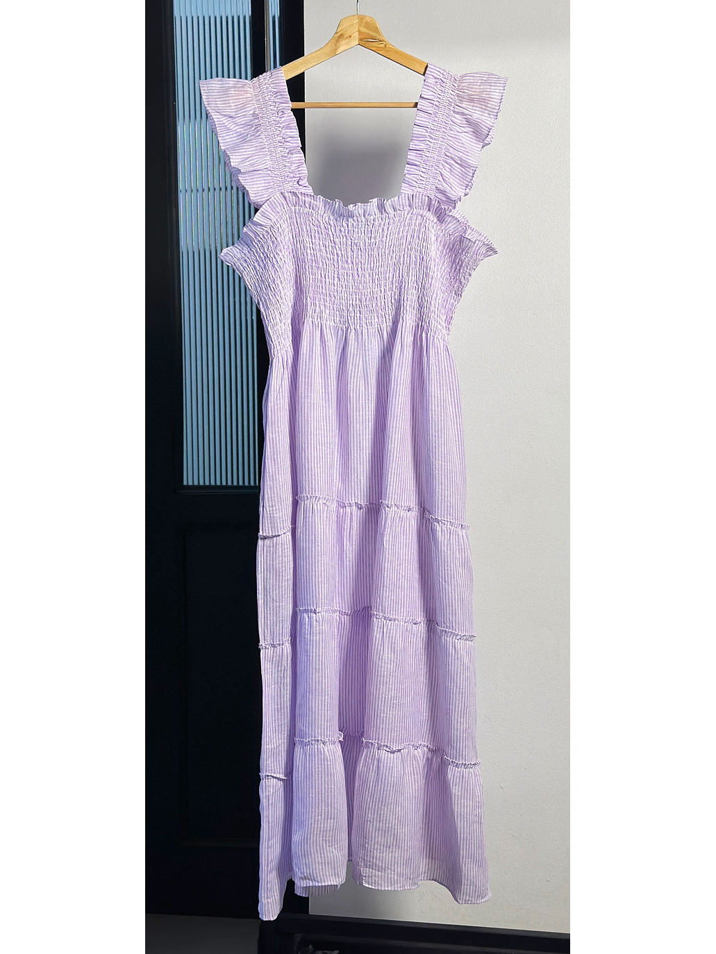 Vestido lino rayado 4