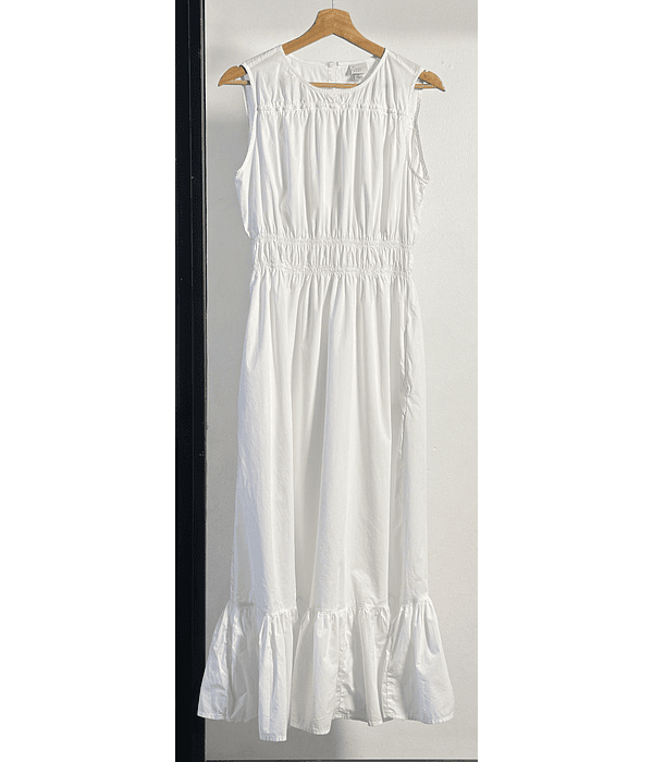 Vestido blanco drapeado