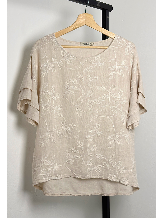 Blusa de lino bordada  1