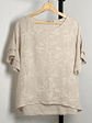 Blusa de lino bordada  - Miniatura 1