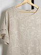 Blusa de lino bordada  - Miniatura 3