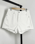 Short blanco denim