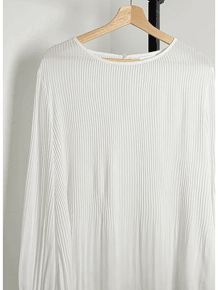 Blusa blanca plisada