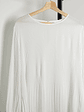 Blusa blanca plisada - Miniatura 2