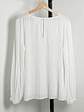 Blusa blanca plisada - Miniatura 3