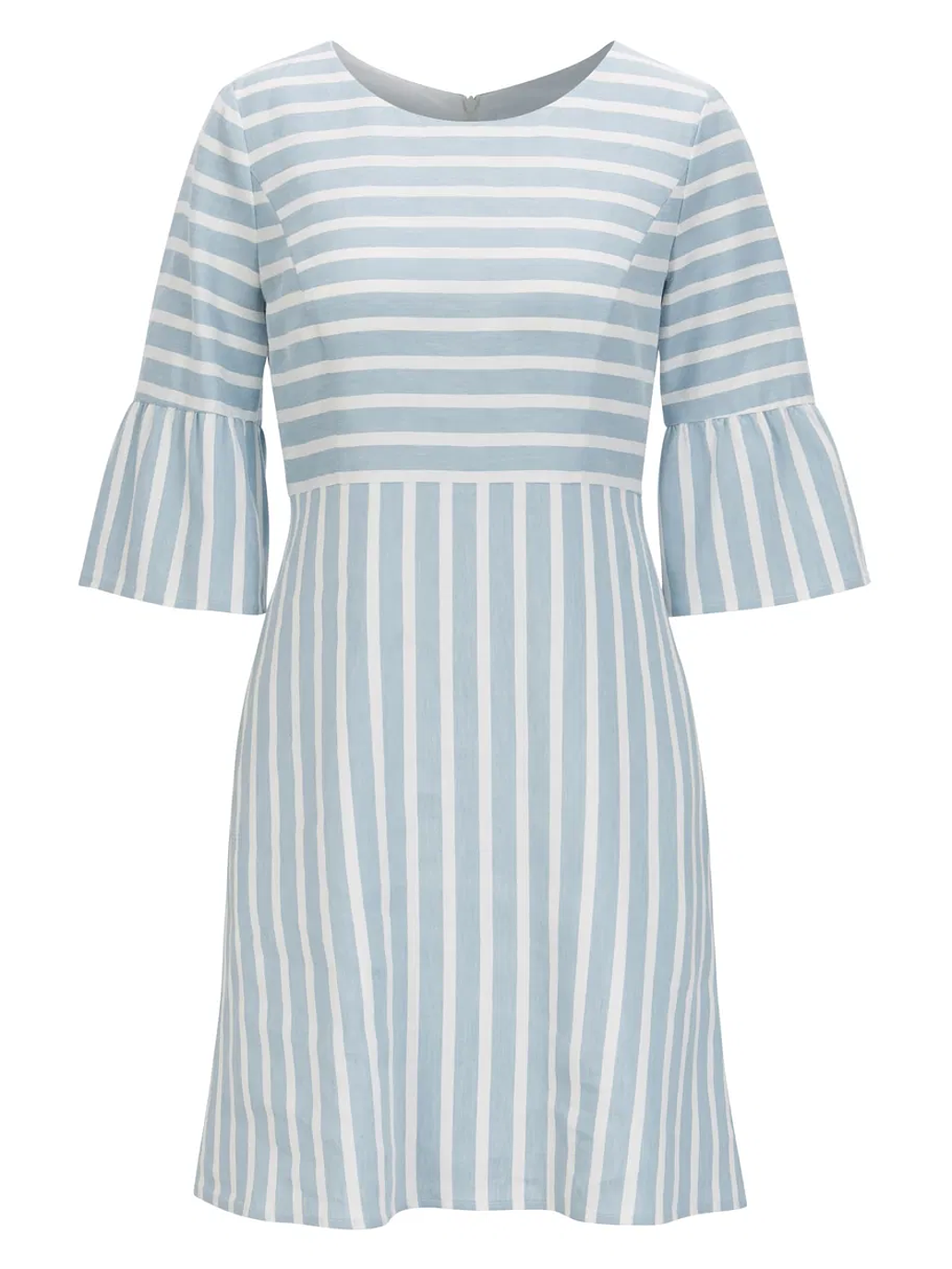 Vestido rayado celeste/blanco 6