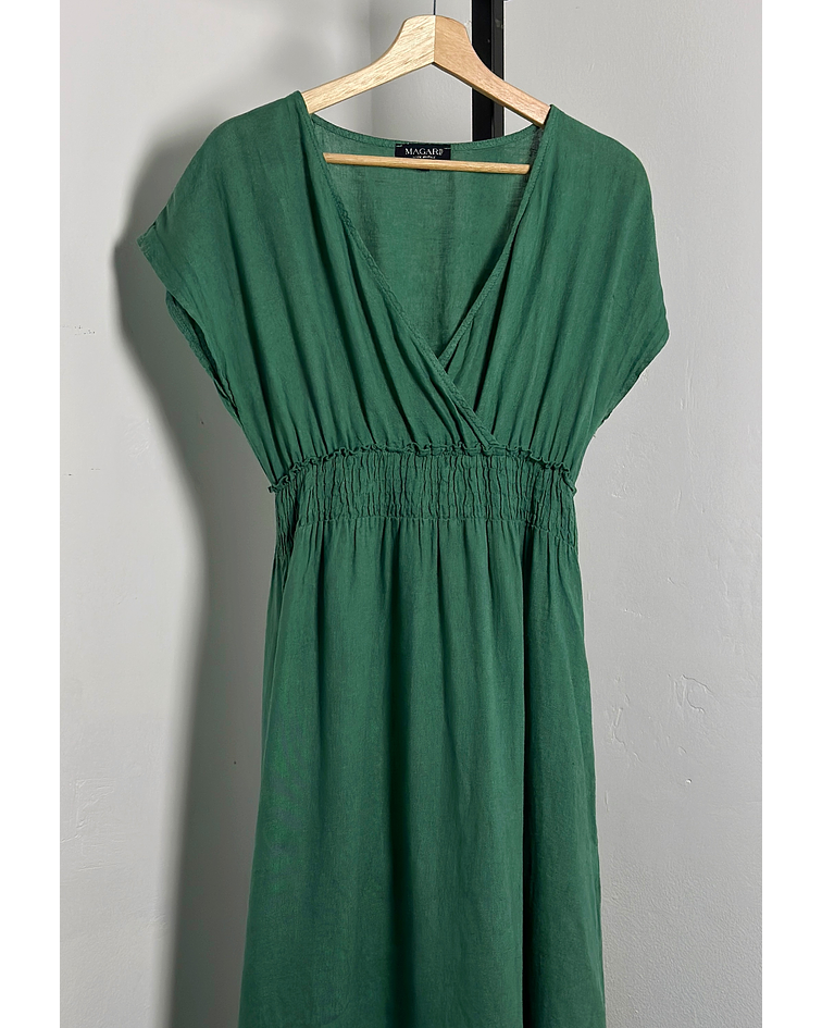 Vestido lino verde