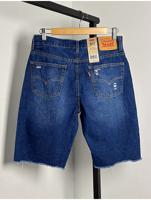 Bermuda mezclilla azul