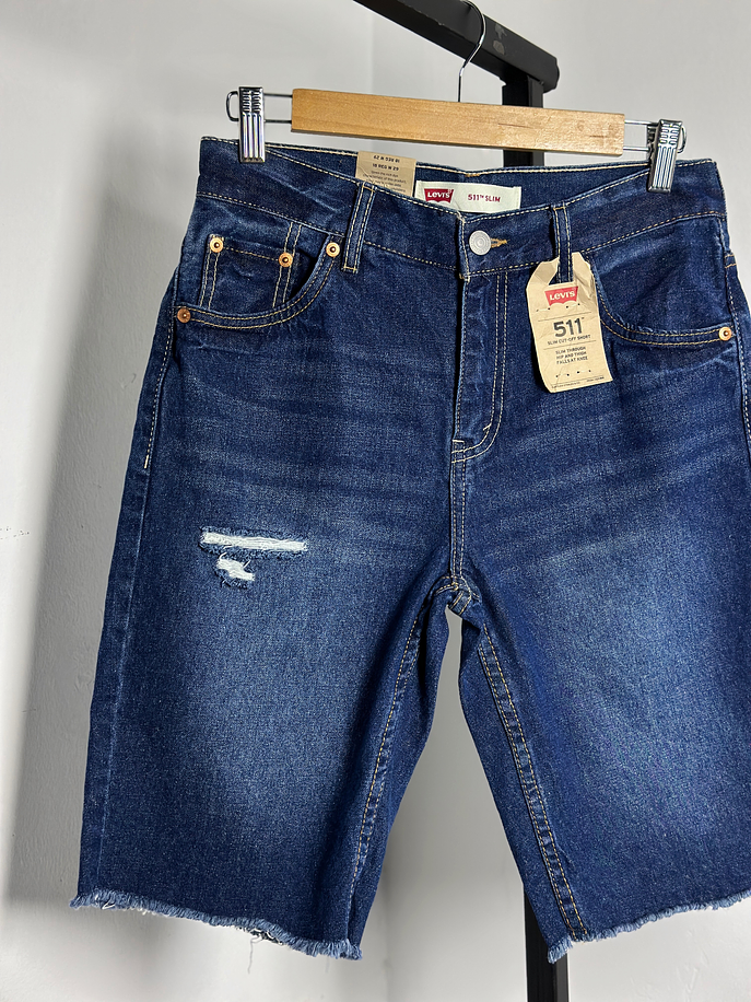 Bermuda mezclilla azul 3