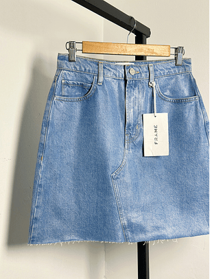 Falda denim textura engomada  