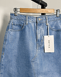 Falda denim textura engomada  