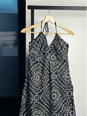 Vestido halter estampado