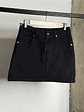 Falda denim negra asimétrica - Miniatura 4