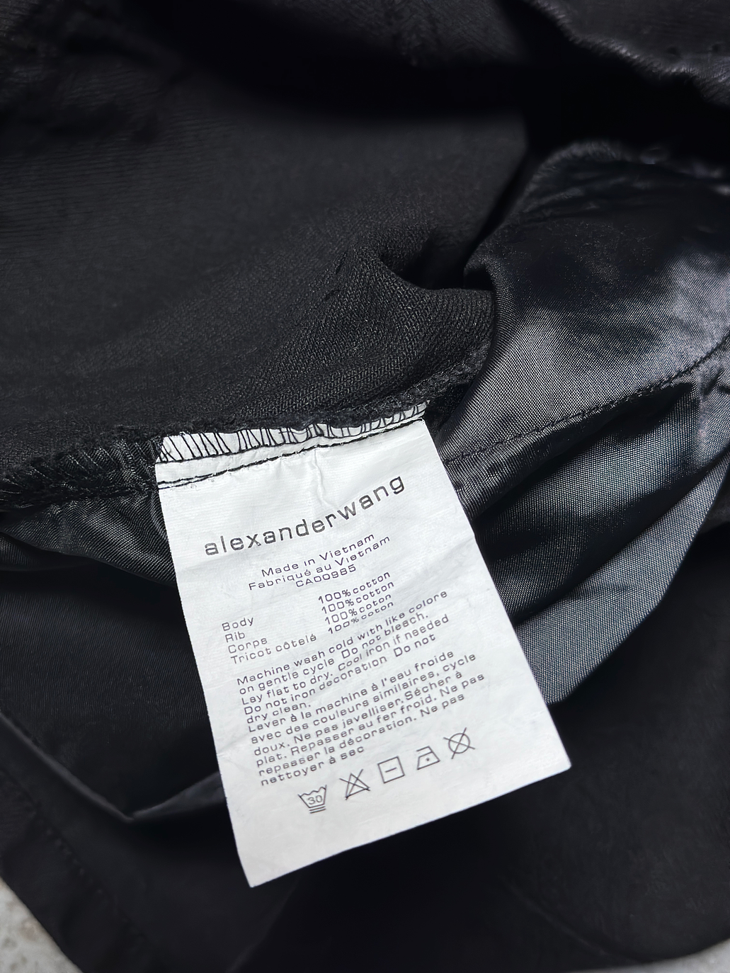 Falda denim negra asimétrica 8