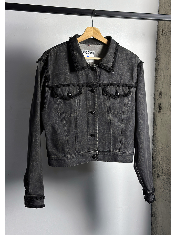 Chaqueta denim negra vintage 1