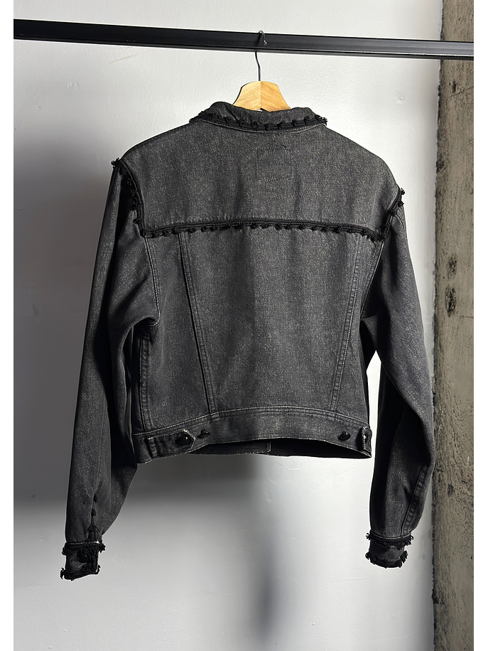 Chaqueta denim negra vintage 4