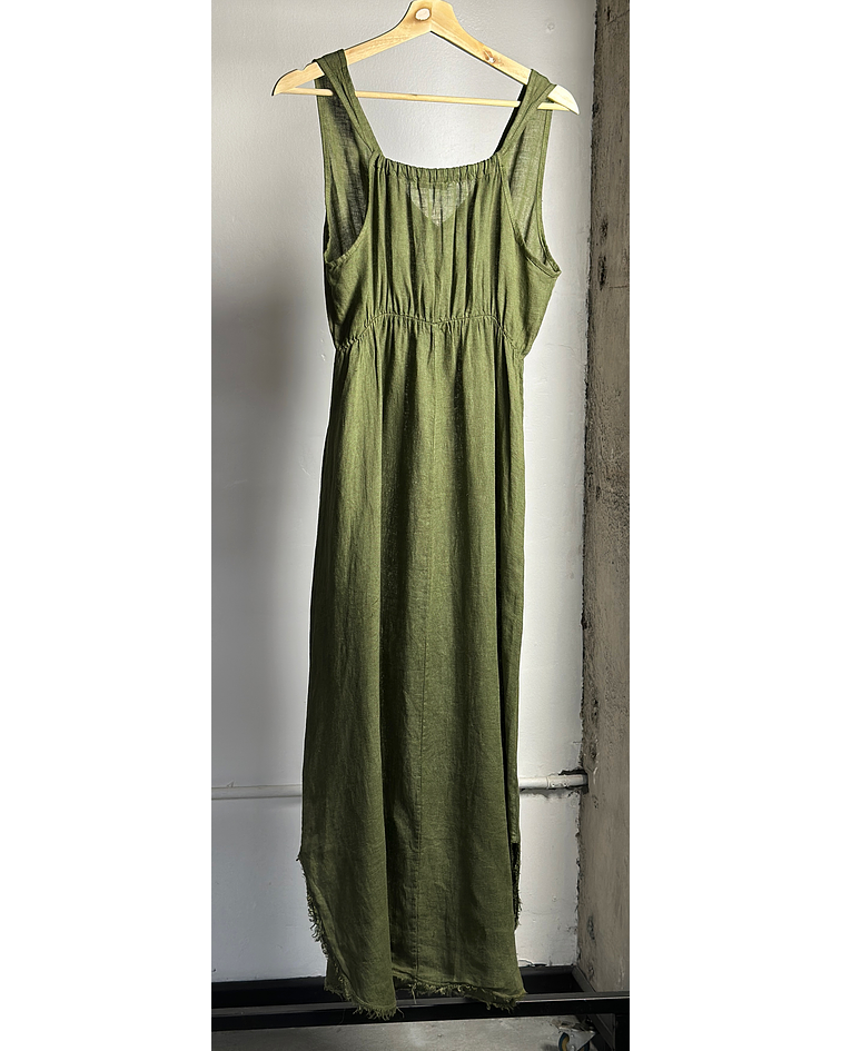 Vestido de lino verde 