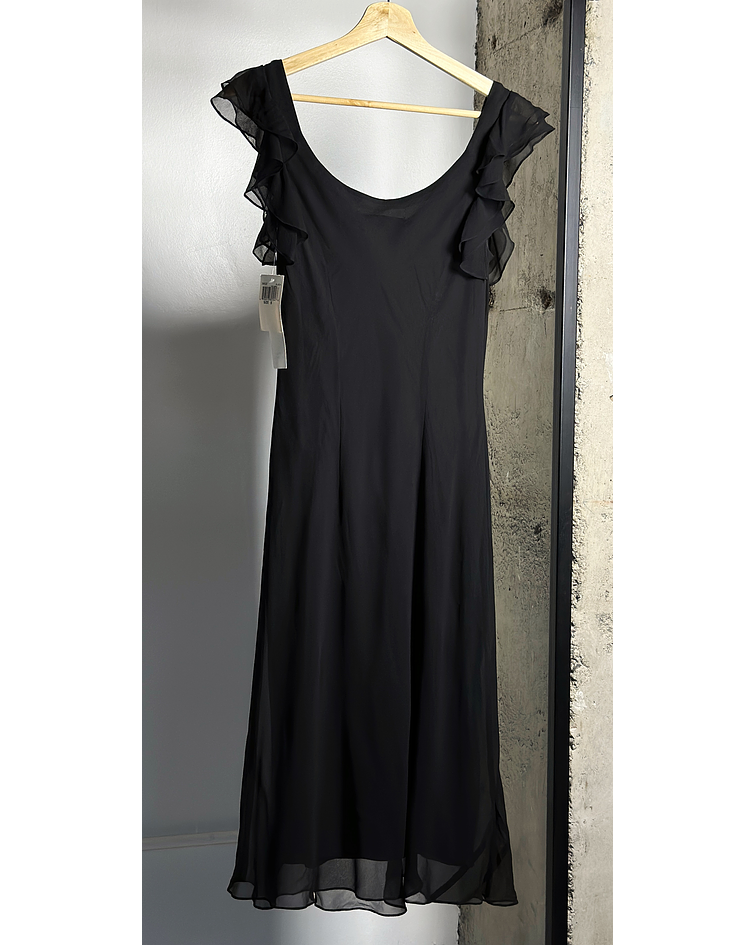 Vestido de seda negro vintage