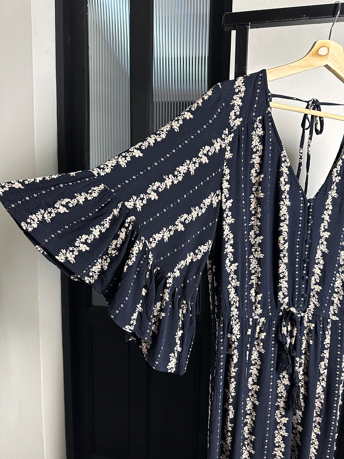 Vestido azul floreado 2