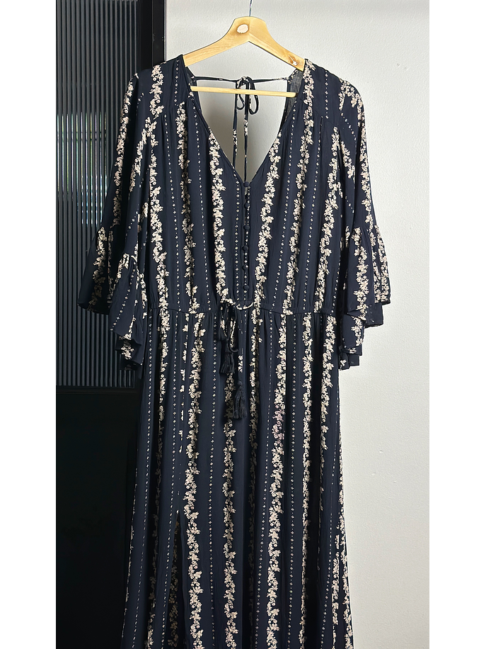 Vestido azul floreado 3