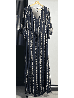 Vestido azul floreado