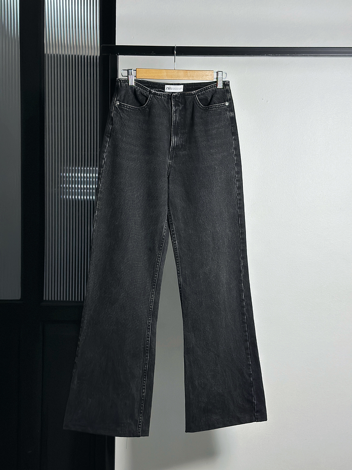 Jeans negro flare 1