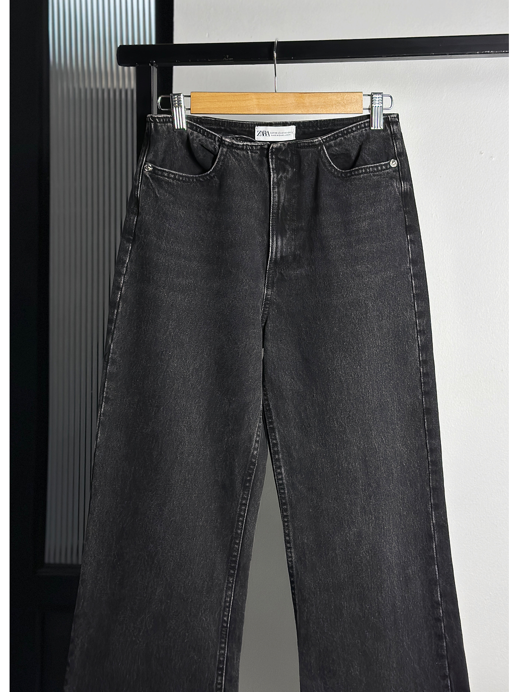 Jeans negro flare 3