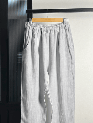 Pantalón gris de lino 