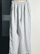 Pantalón gris de lino  - Miniatura 1