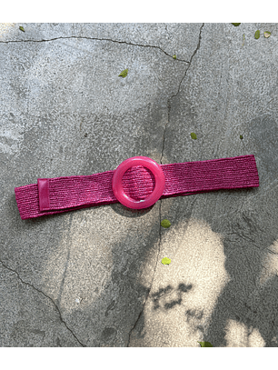 Cinturón fucsia elasticado