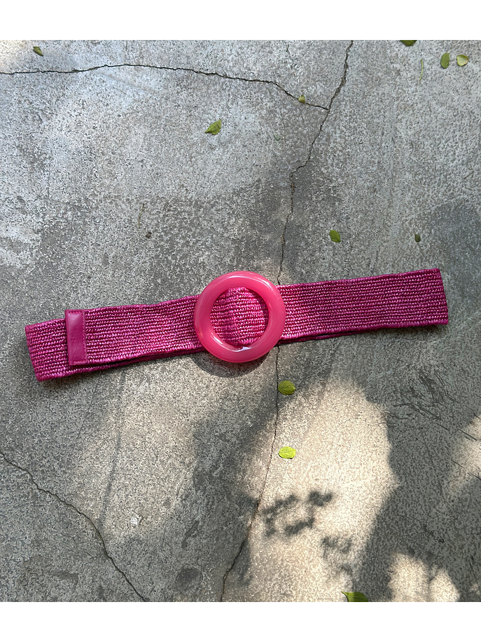 Cinturón fucsia elasticado 1