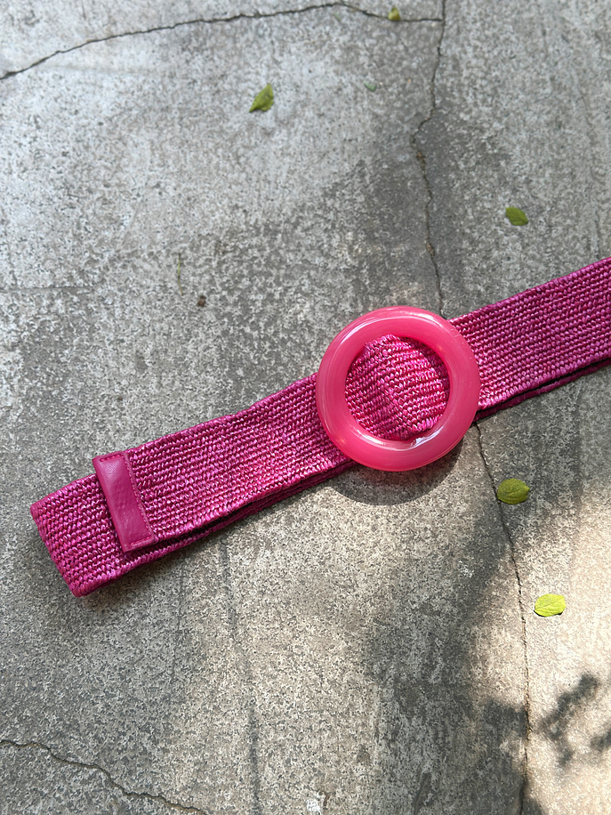 Cinturón fucsia elasticado 2