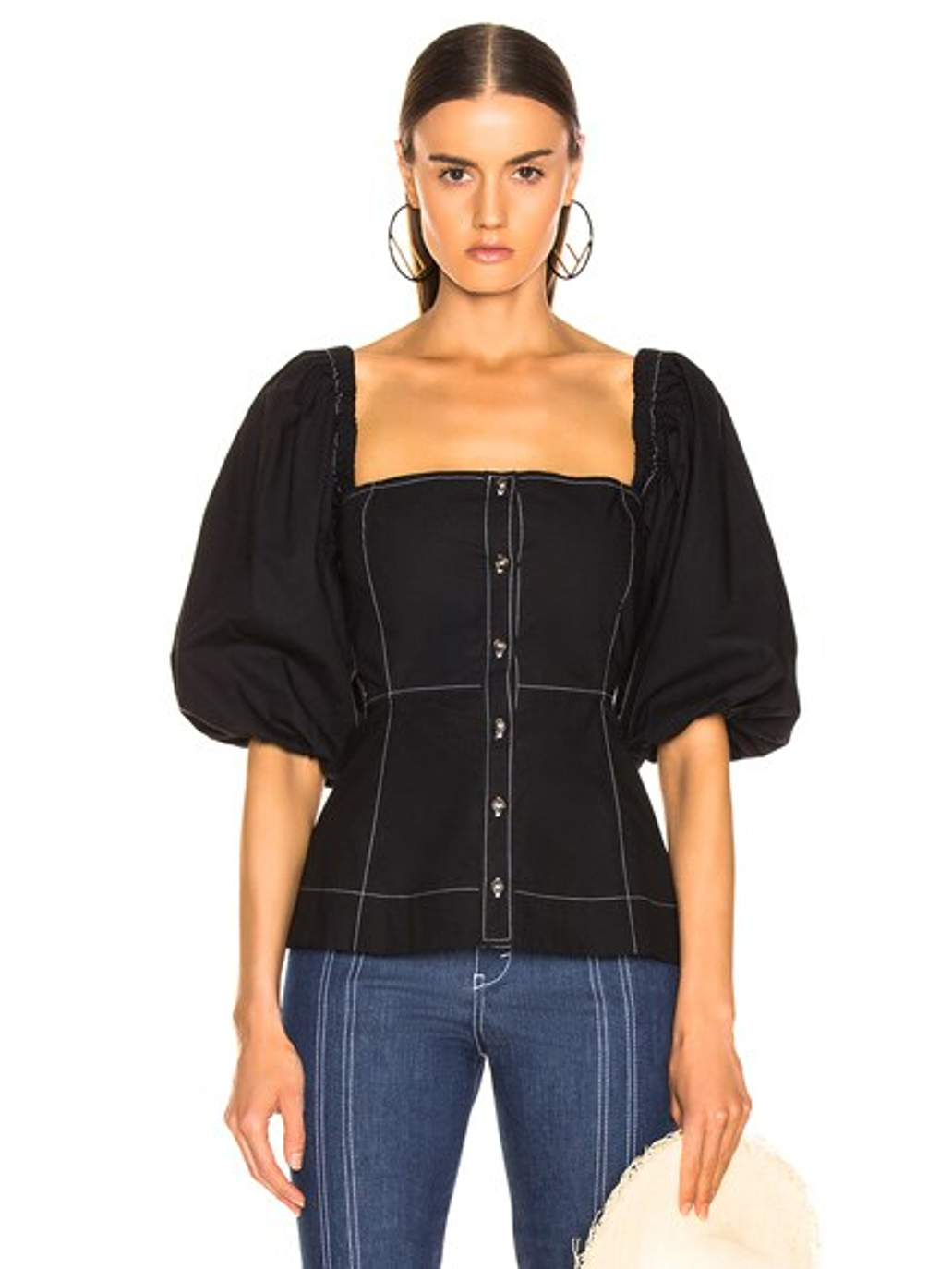 Top negro manga globo  5