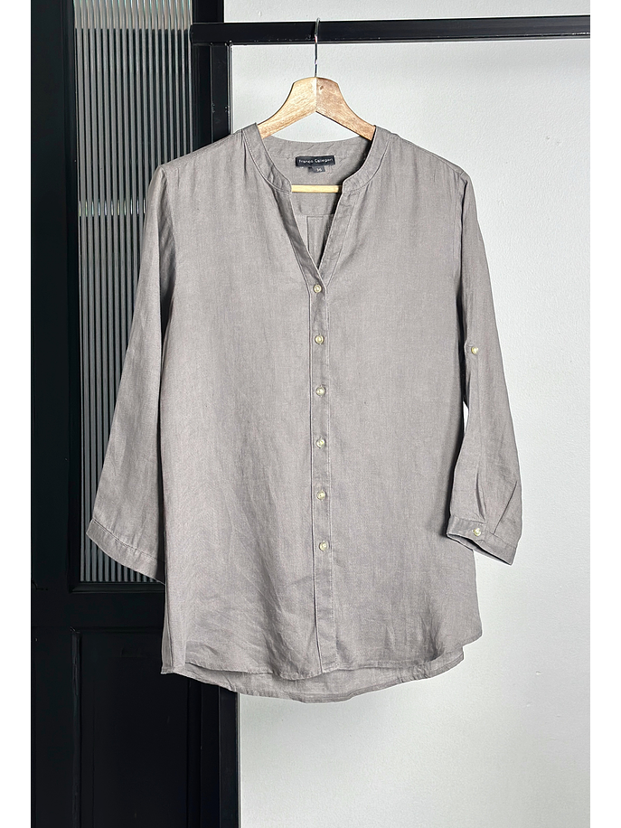 Camisa lino gris 1
