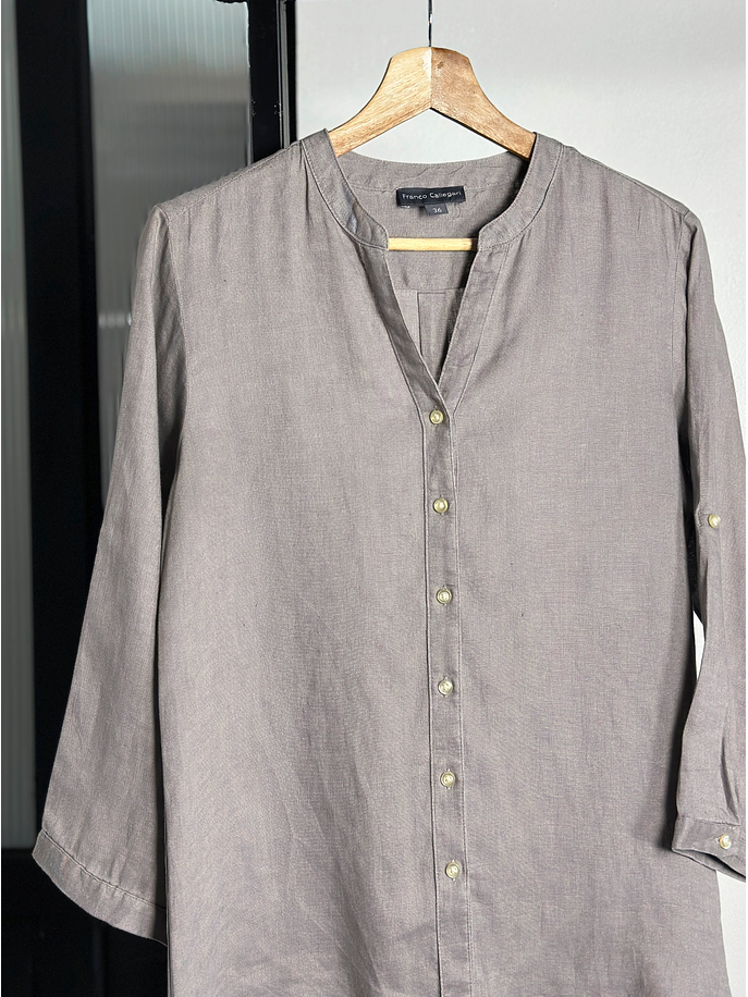 Camisa lino gris 2
