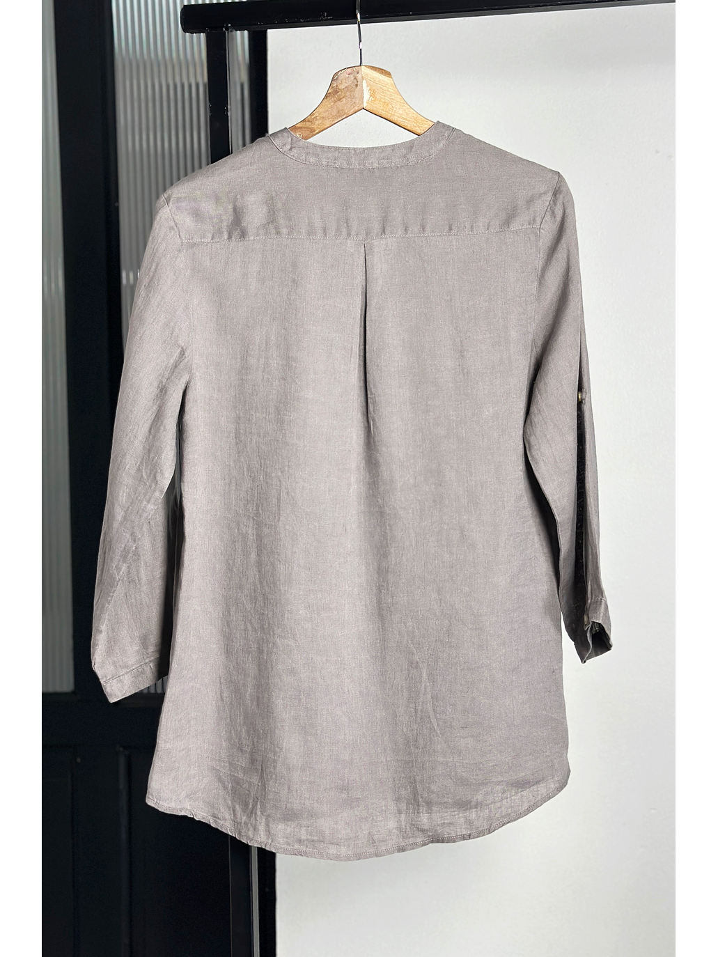 Camisa lino gris 3